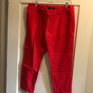 Red stretchy pants